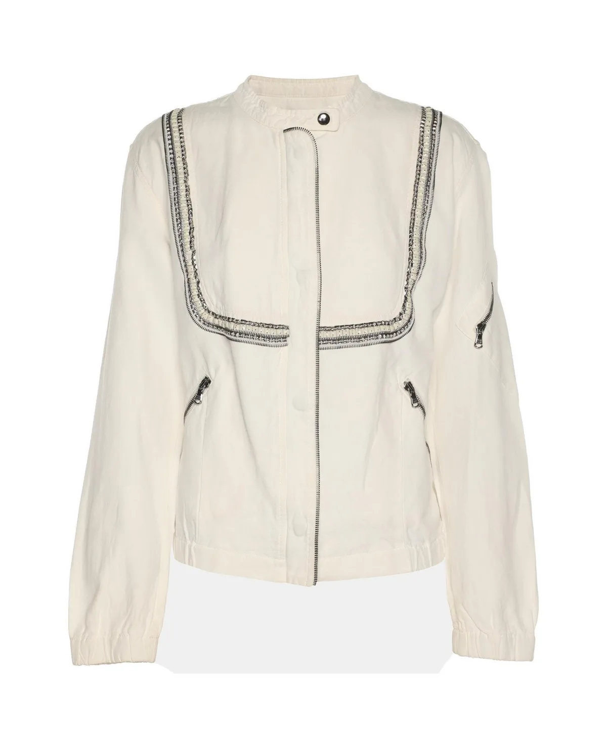 Pre-Owned Linen Blend Zip Jacket by Roberto Cavalli