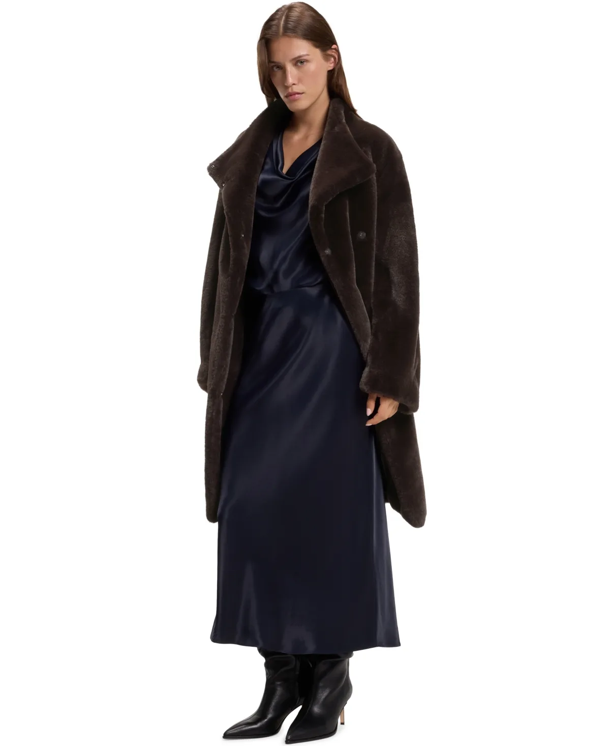 Relaxed-Fit Stand Collar Teddy Coat by Hugo Boss