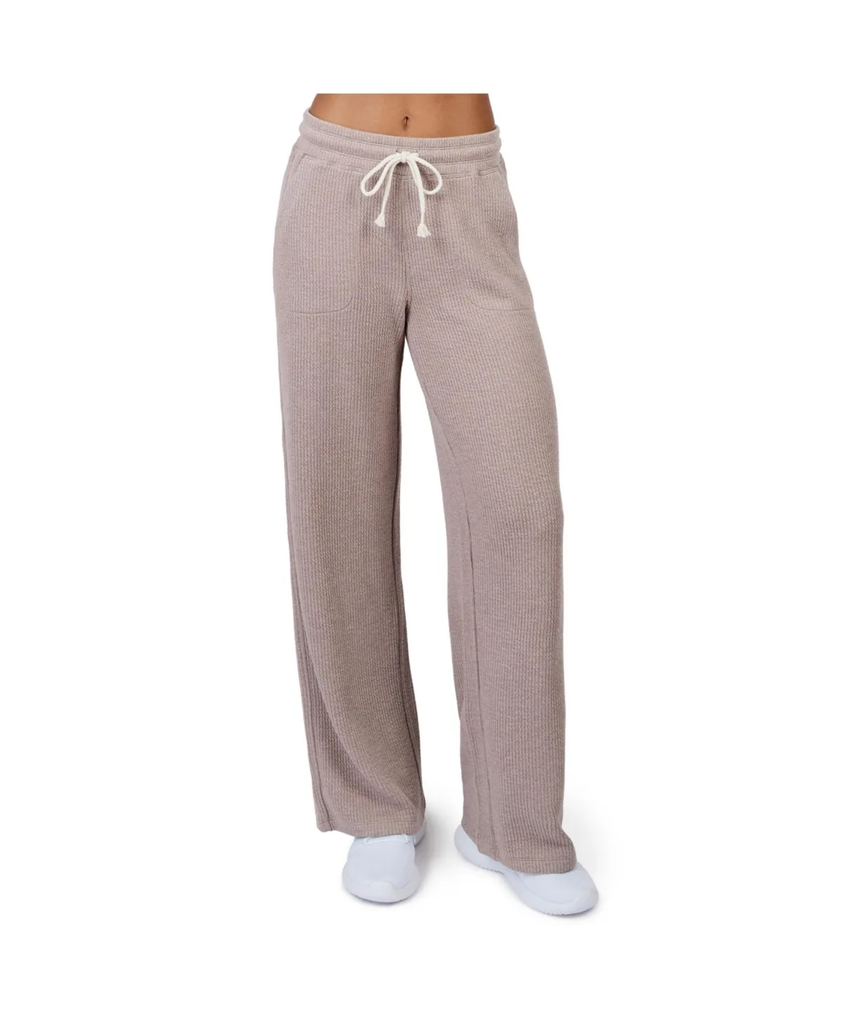 Ripple Knit Wide Leg Pants