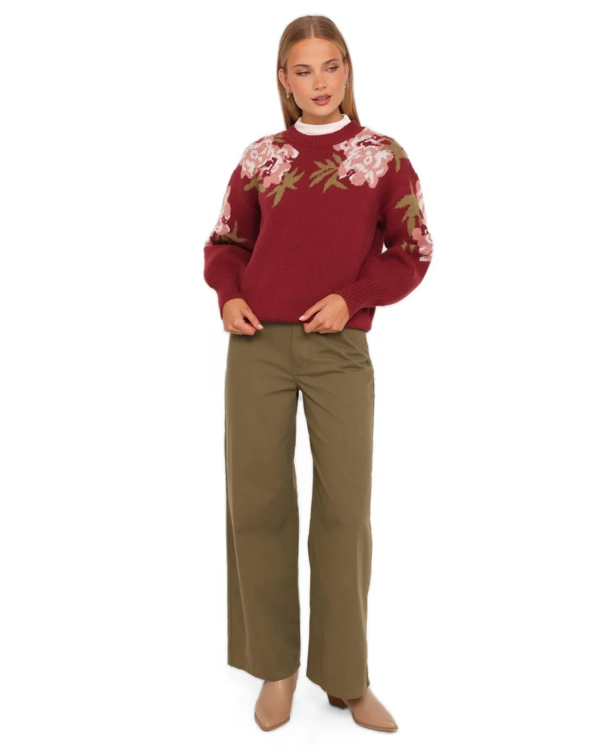 Ford Crew Neck Floral Pullover Sweater by Petal and Pup