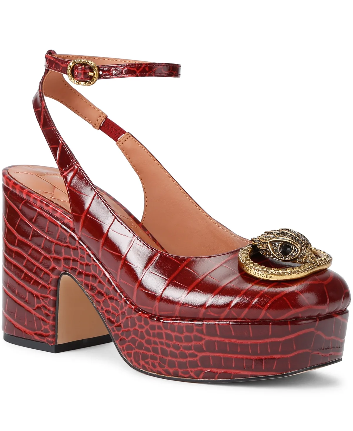 Chelsea Closed Sling Square Toe Pumps by Kurt Geiger