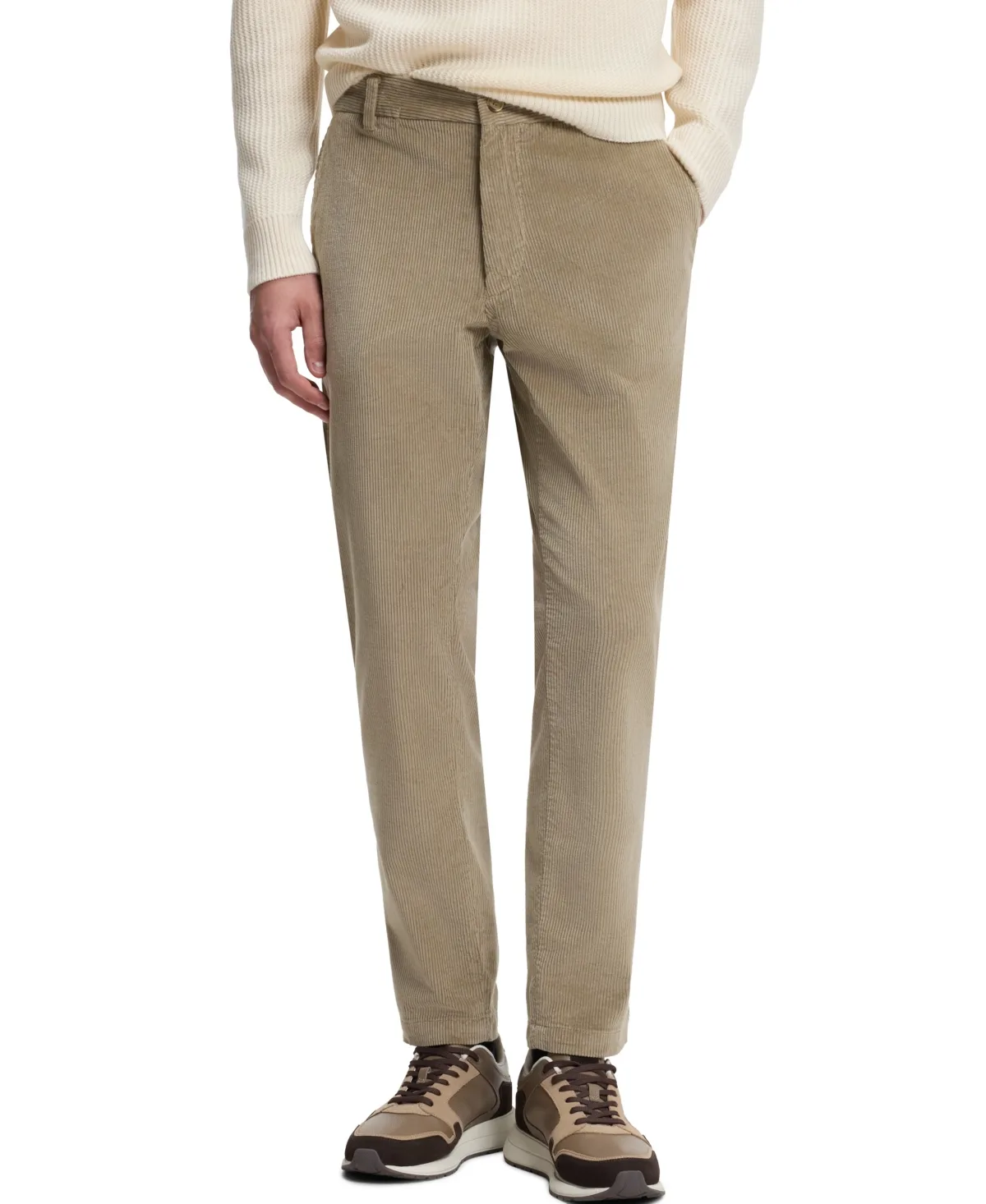 Modern-Fit Cotton-Blend Stretch Corduroy Pants by Hugo Boss