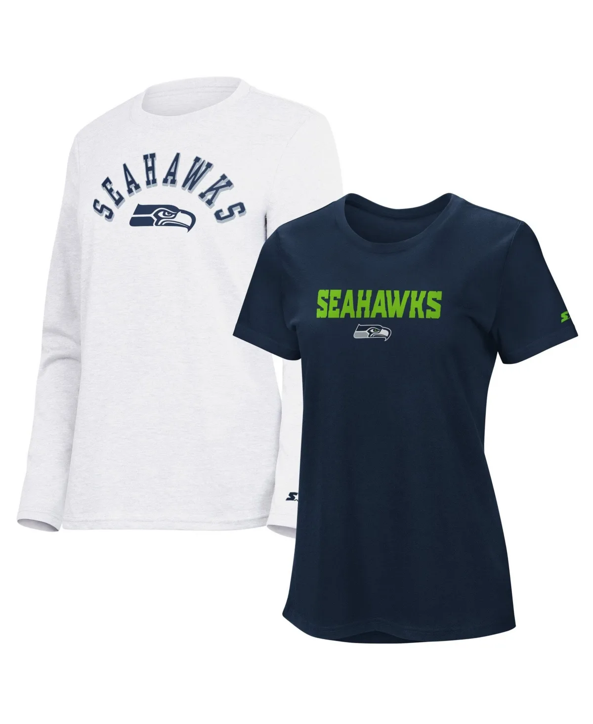 Seattle Seahawks Short-Sleeve and Long-Sleeve T-Shirt, 2-Piece Set by Starter