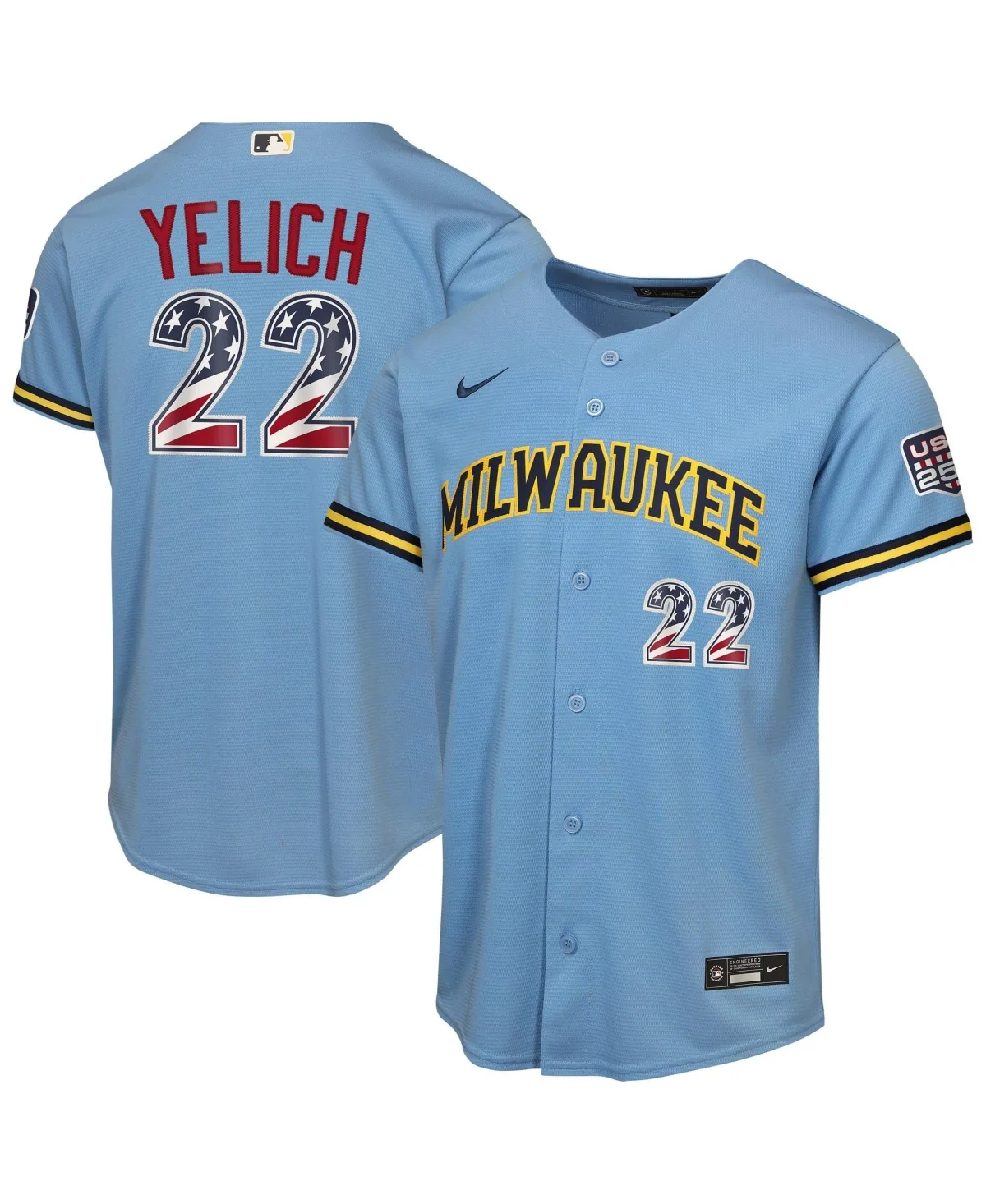 Milwaukee Brewers Christian Yelich Replica Jersey by Nike