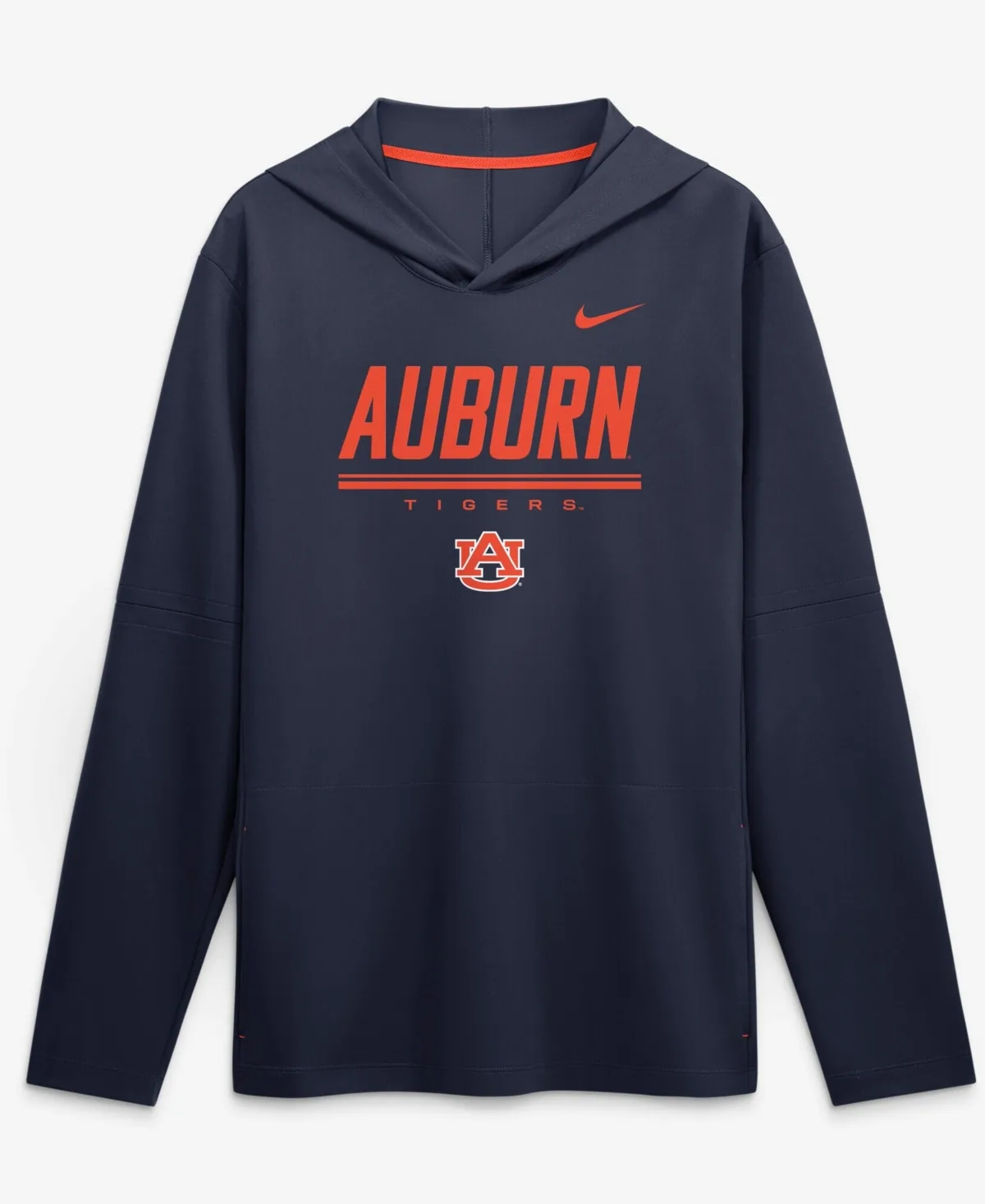 Auburn Tigers 2026 Sideline Lightweight Dri-Fit Long Sleeve Hooded Sweatshirt