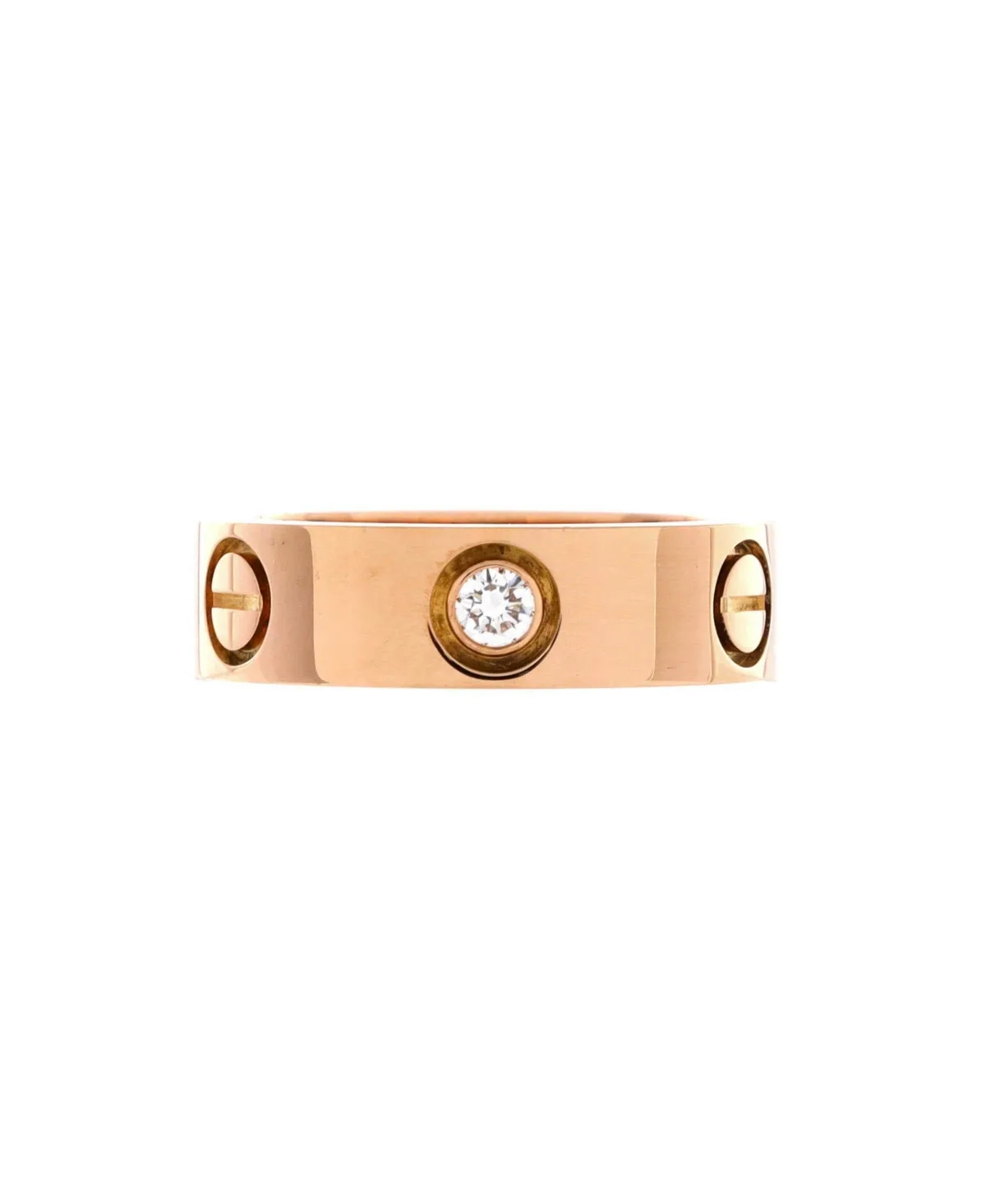 Pre-Owned Cartier Love Diamond Band Ring (0.23 ct.) in 18k Rose Gold by Cartier's