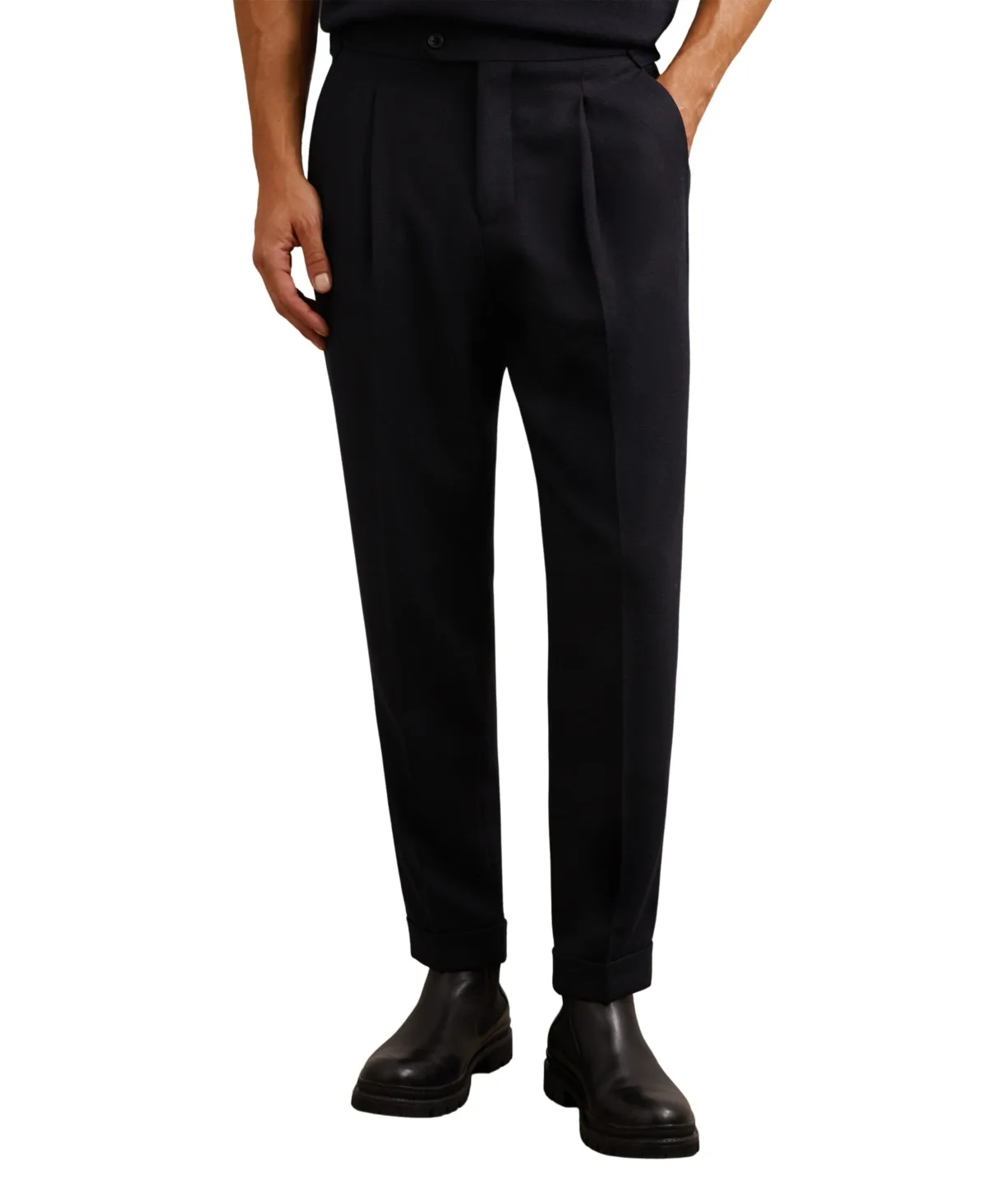 Flush Pleated Tailored-Fit Pants by Reiss