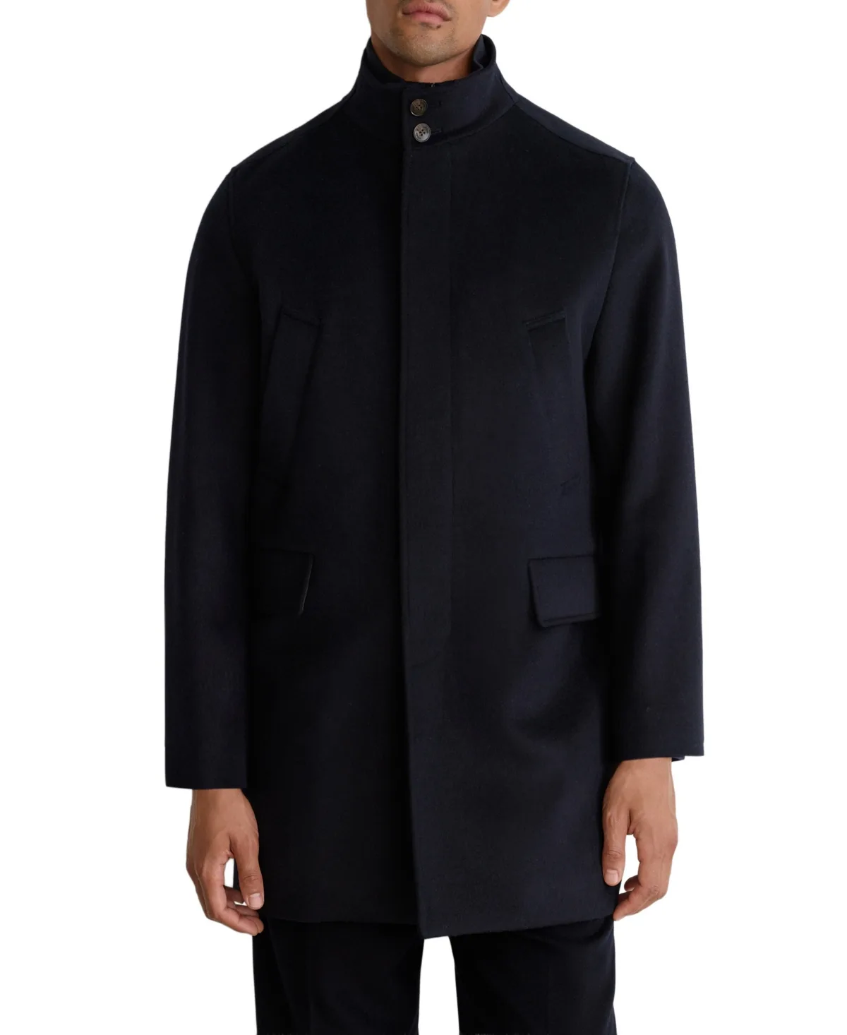 Fossil Wool-Blend Single-Breasted Removable Gilet-Insert Coat by Reiss