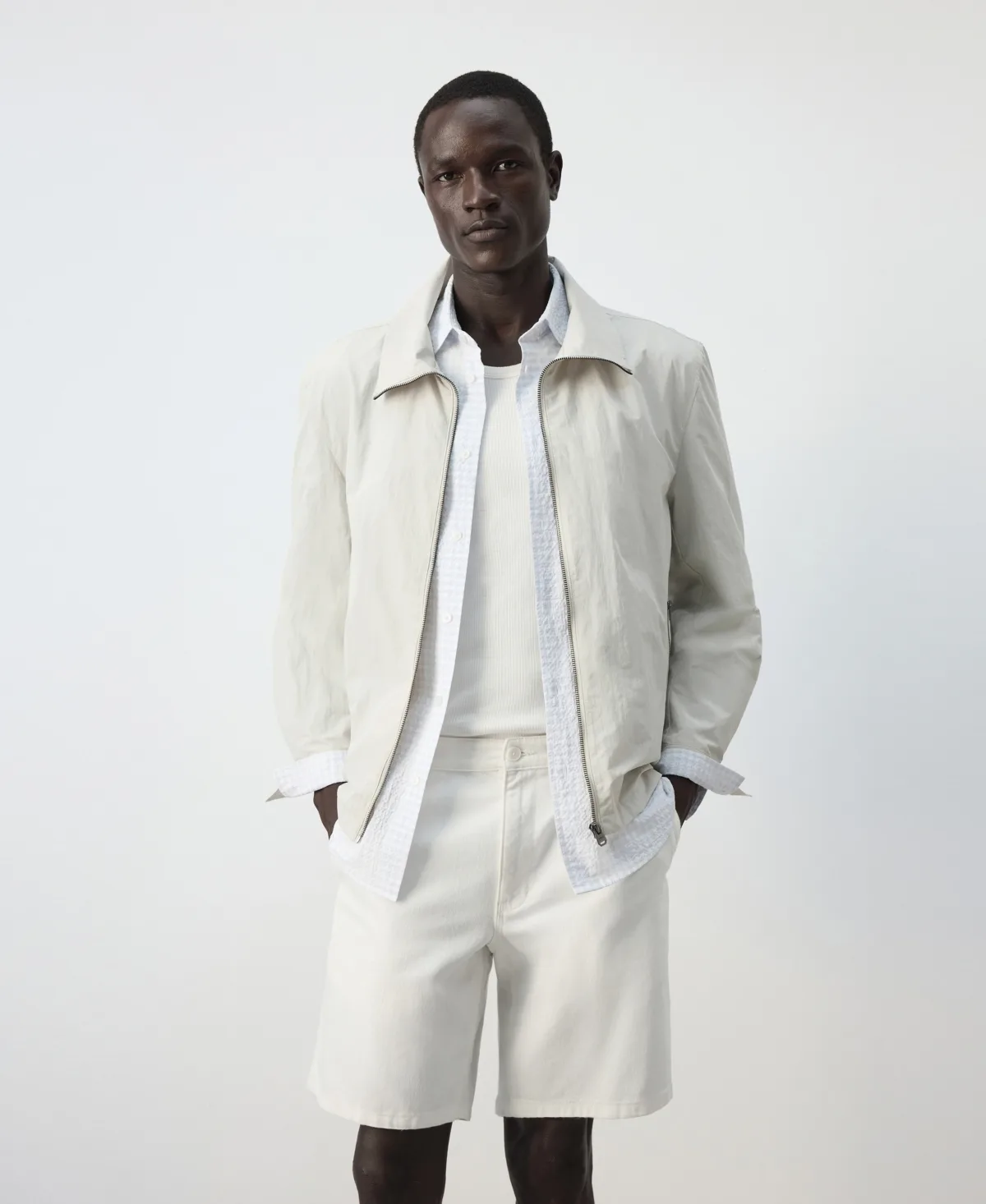 Water-Resistant Funnel Neck Lightweight Jacket by Mango