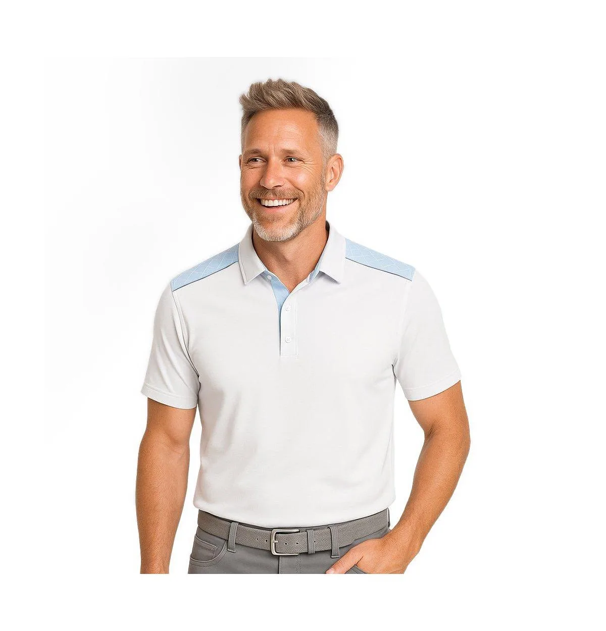 Cole Haan Golf Apparel Sky Weave Polo Shirt by COLE HAAN