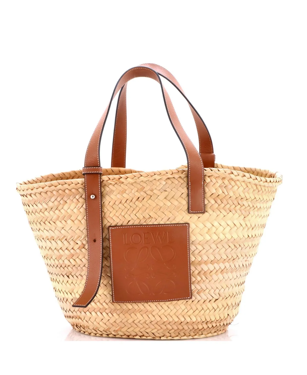Pre-Owned Loewe Medium Basket Tote Raffia by LOEWE