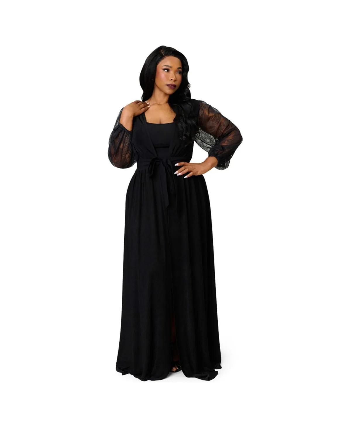 Billow Long Sleeved Hollywood Duster by Unique Vintage