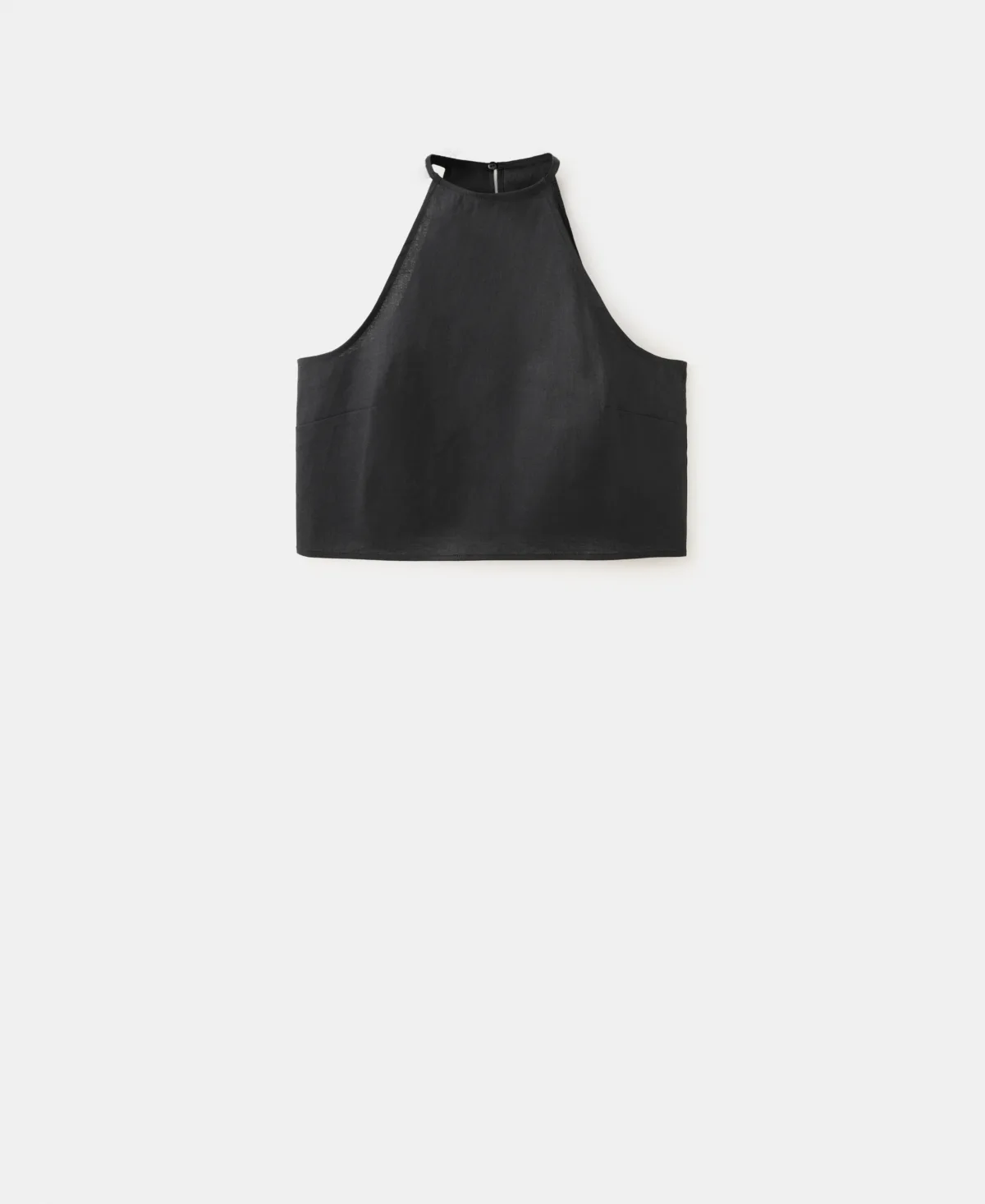 Linen-Cotton Halter Top
