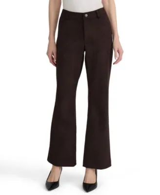 Lexington Bootleg Mid Rise Scuba Suede Pants by Jones New York