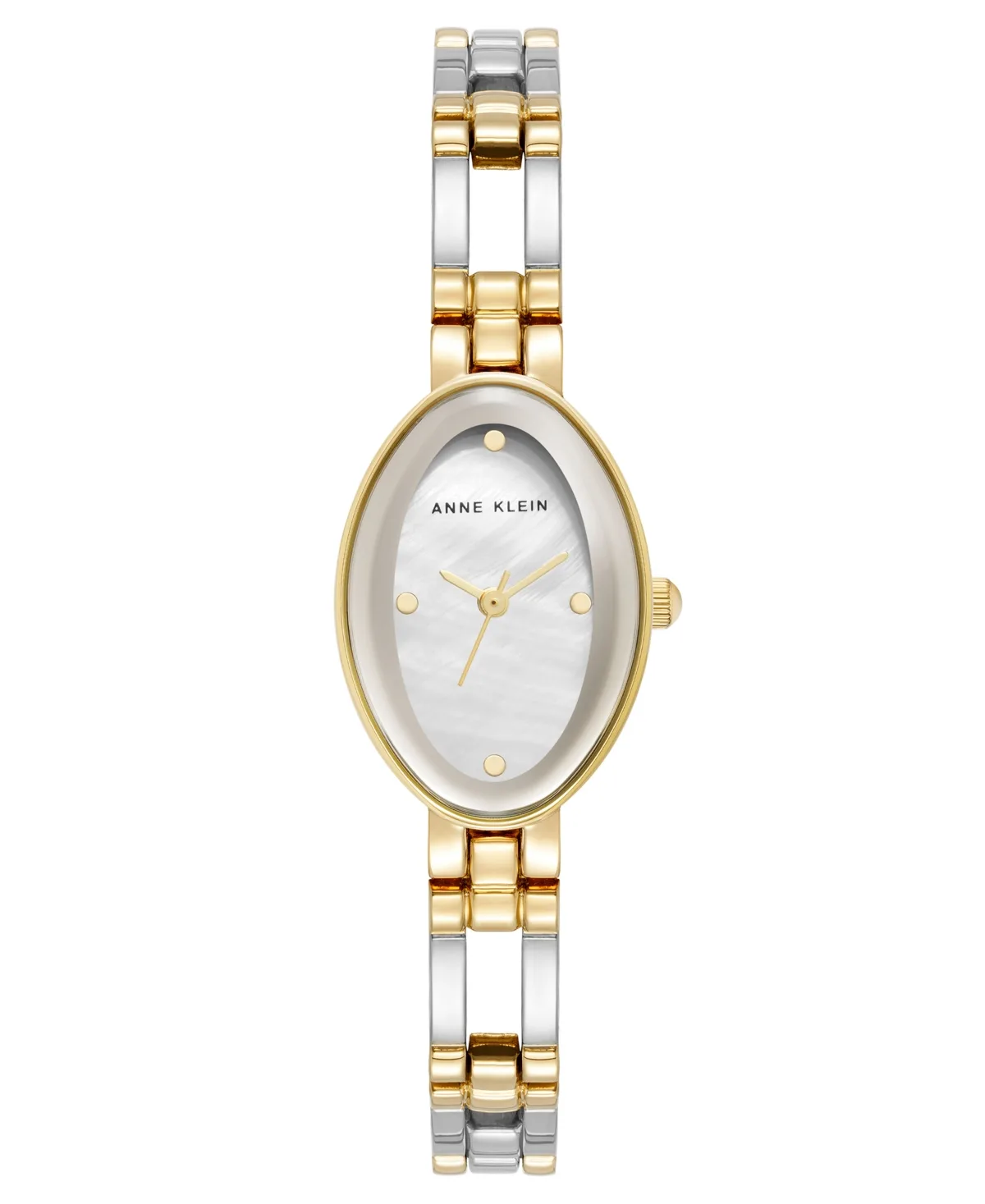 Quartz Oval Two-Tone Alloy Metal Bracelet Watch 29mm x 20mm by Anne Klein