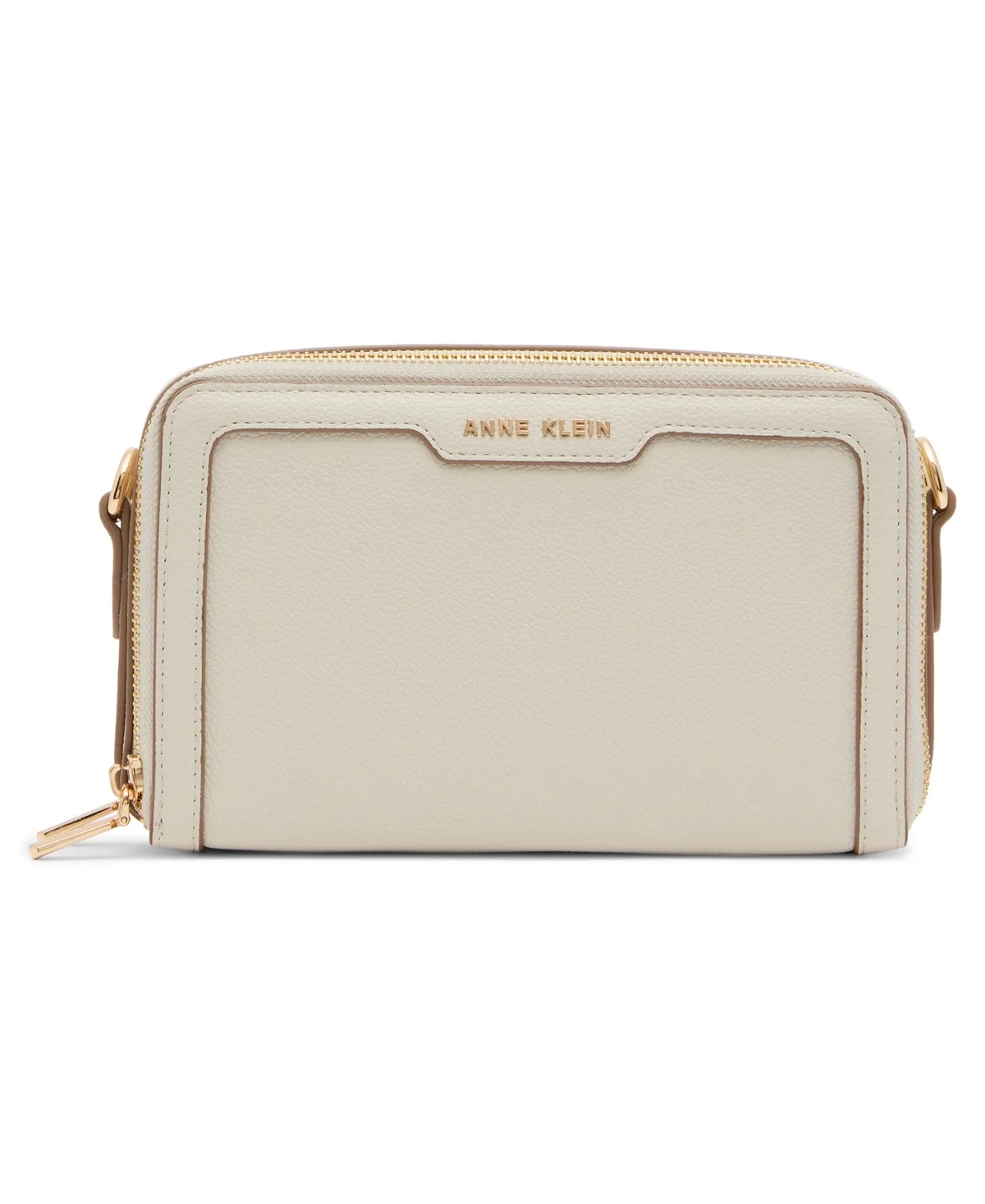Double Zipper Medium Camera Crossbody Handbag by Anne Klein