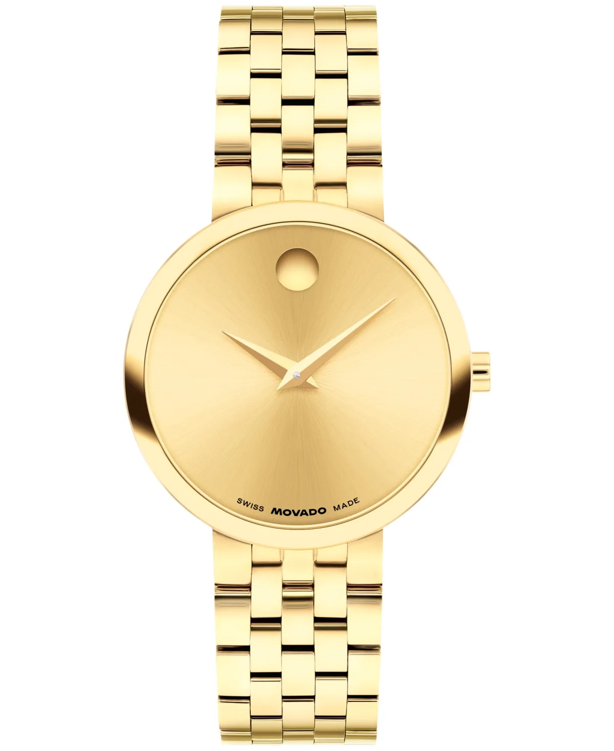 Museum Classic Swiss Quartz Light Yellow Pvd Steel Watch 29.5mm by Movado