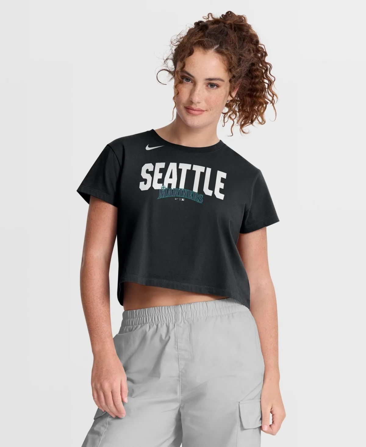 Seattle Mariners Mod Cropped T-Shirt by Nike