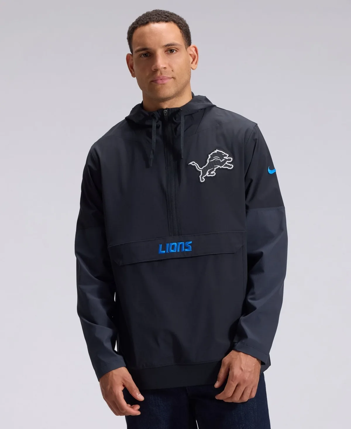 Detroit Lions 2026 Rivalries Collection Sideline Anorak Half-Zip Jacket by Nike