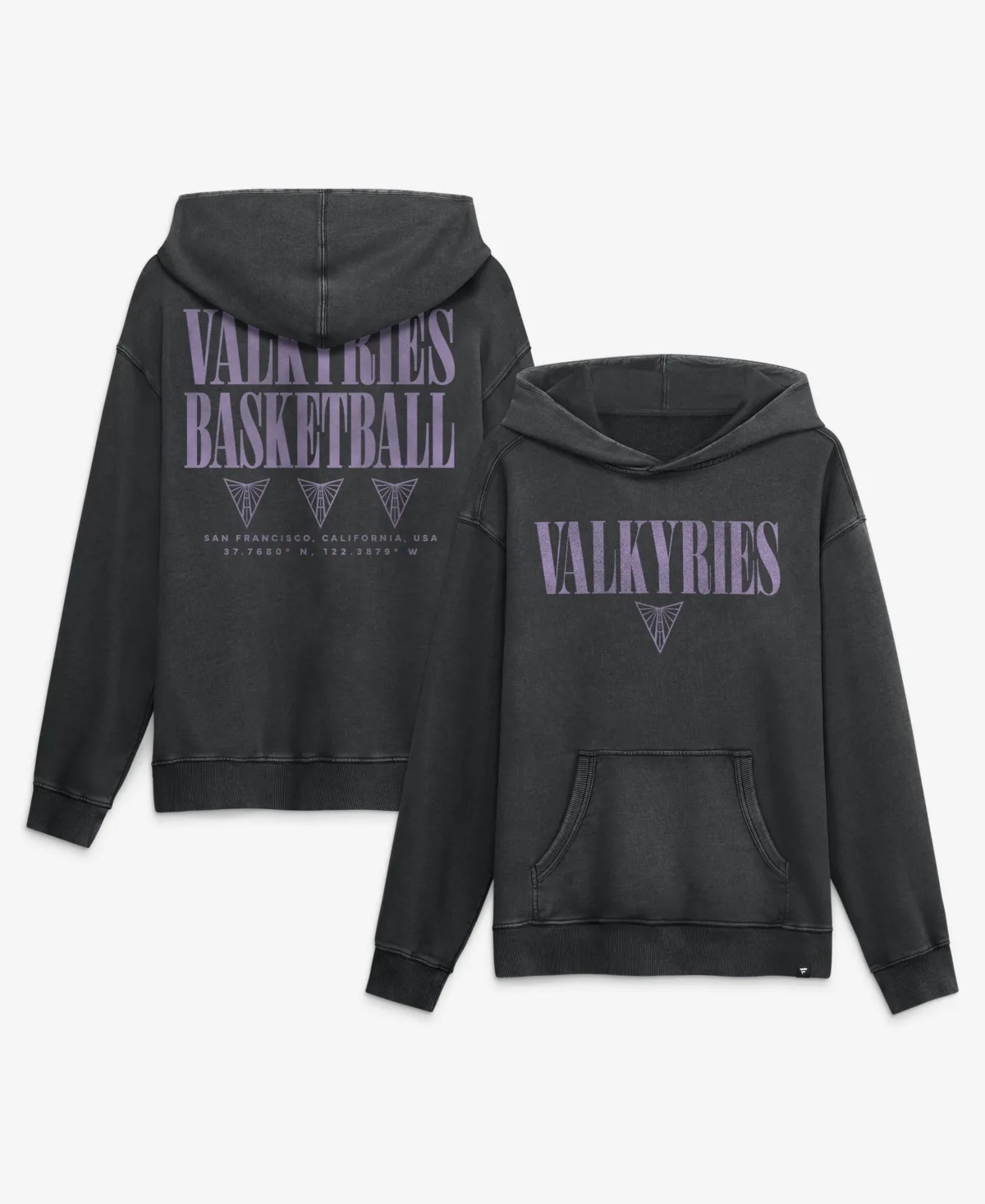 Golden State Valkyries Relaxed-Fit Acid-Wash French Terry Hoodie by Fanatics