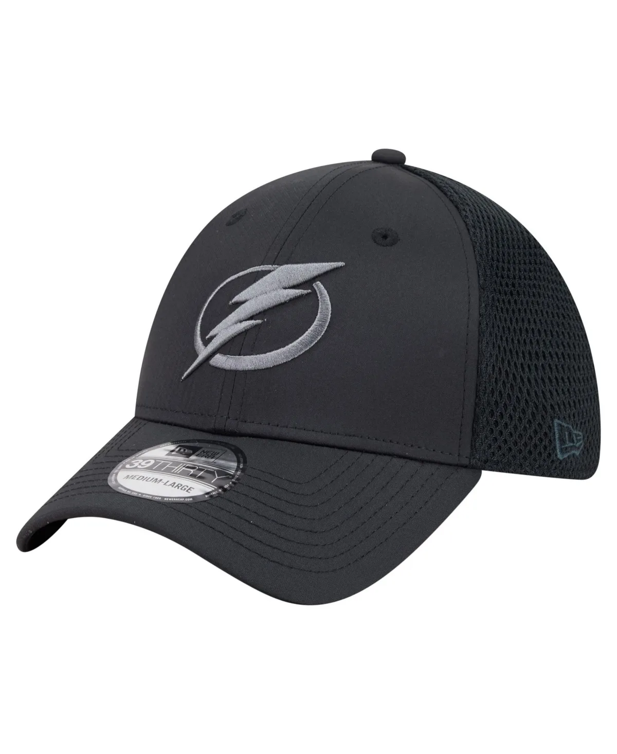 Tampa Bay Lightning Blackout 39THIRTY Stretch Hat by New Era