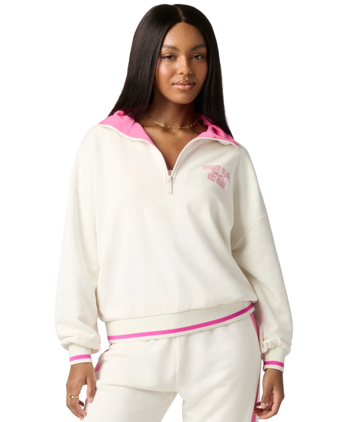 Cozy Crush Half-Zip Graphic Colorblock Sweatshirt by Florence by Mills