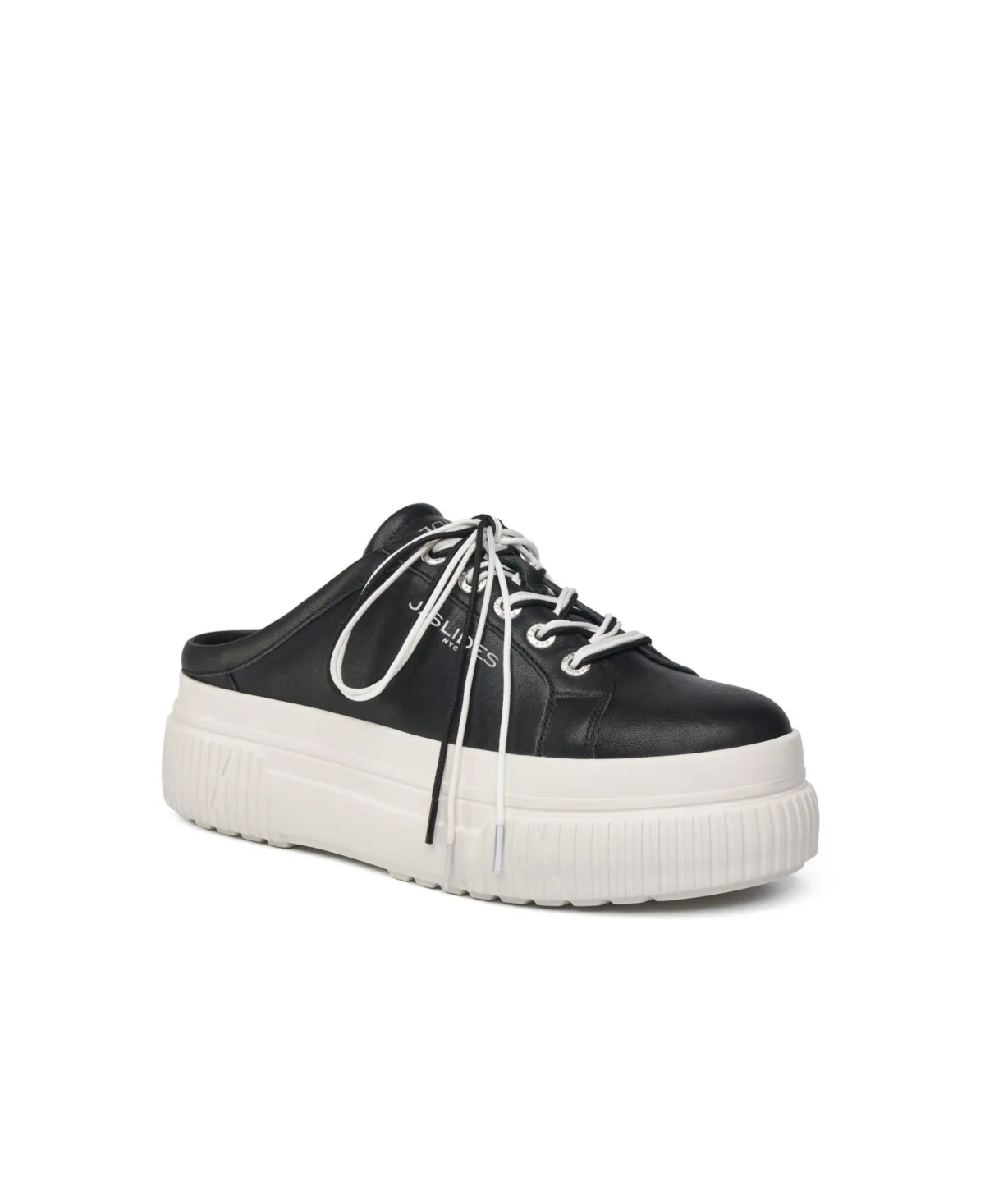 Waistfield Platform Mule Leather Sneakers by Jslides
