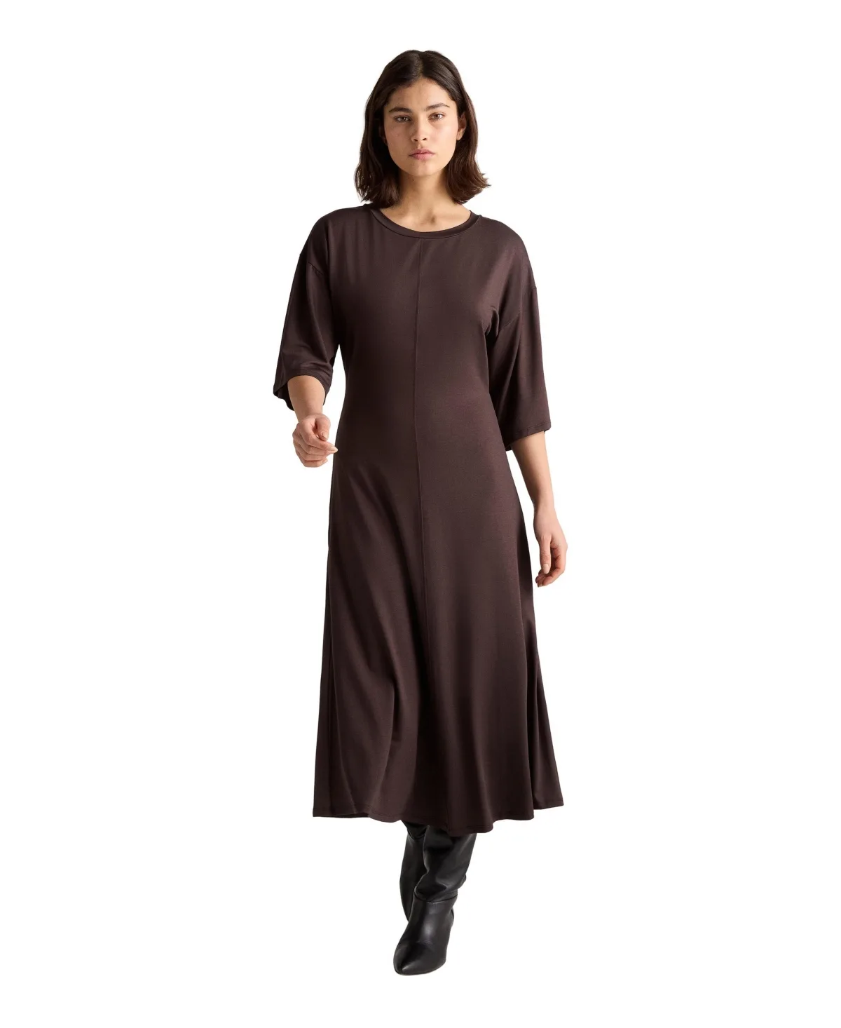 Gertie A-Line Relaxed Jersey Midi Dress