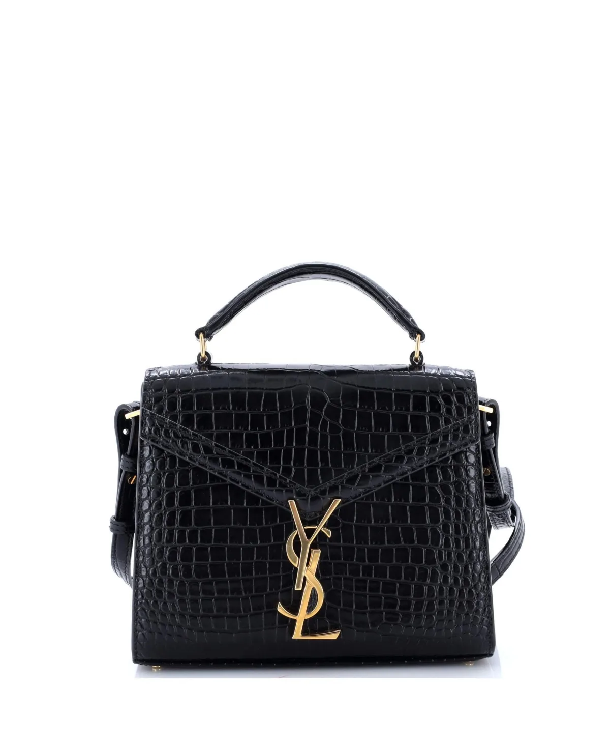 Pre-Owned Saint Laurent Mini Cassandra Top Handle Bag Embossed Leather by Saint Laurent