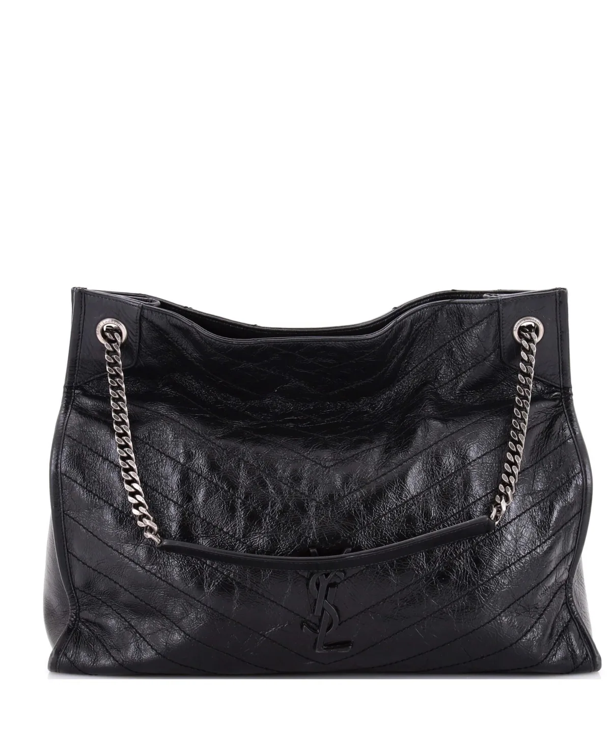 Pre-Owned Saint Laurent Large Niki Shopping Tote Matelasse Chevron Leather