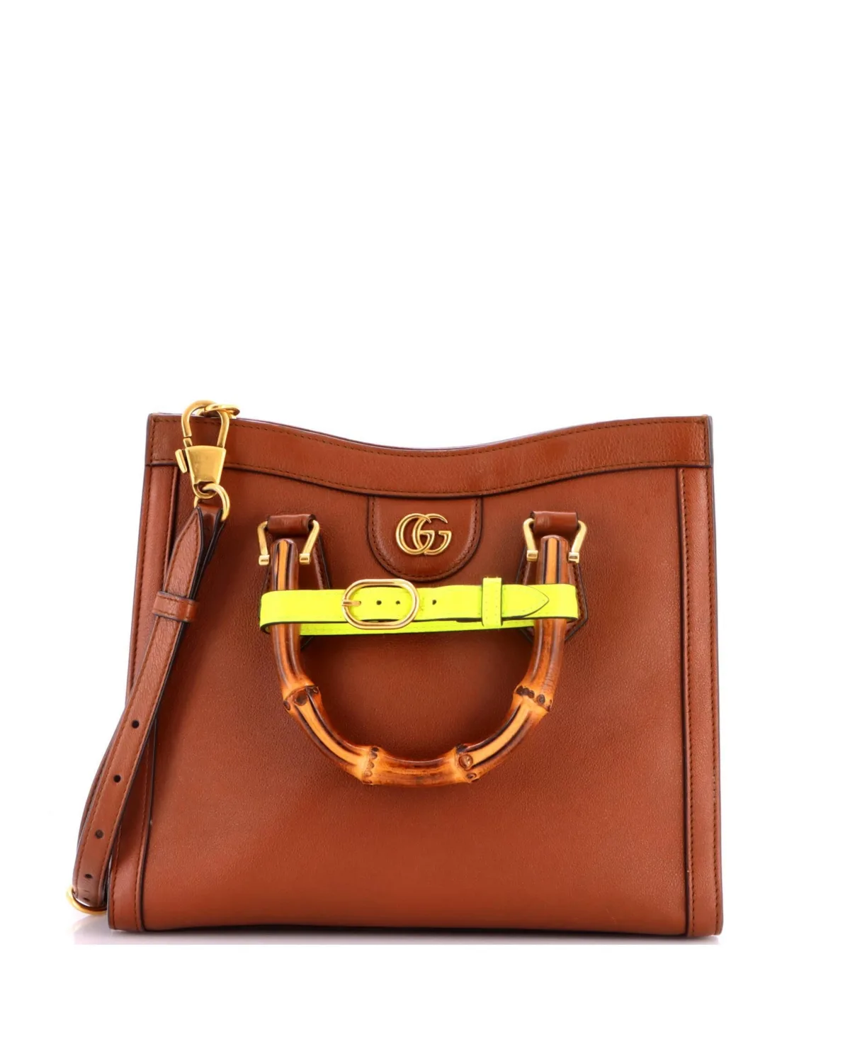 Pre-Owned Gucci Small Diana Nm Bamboo Handle Tote Leather by Gucci