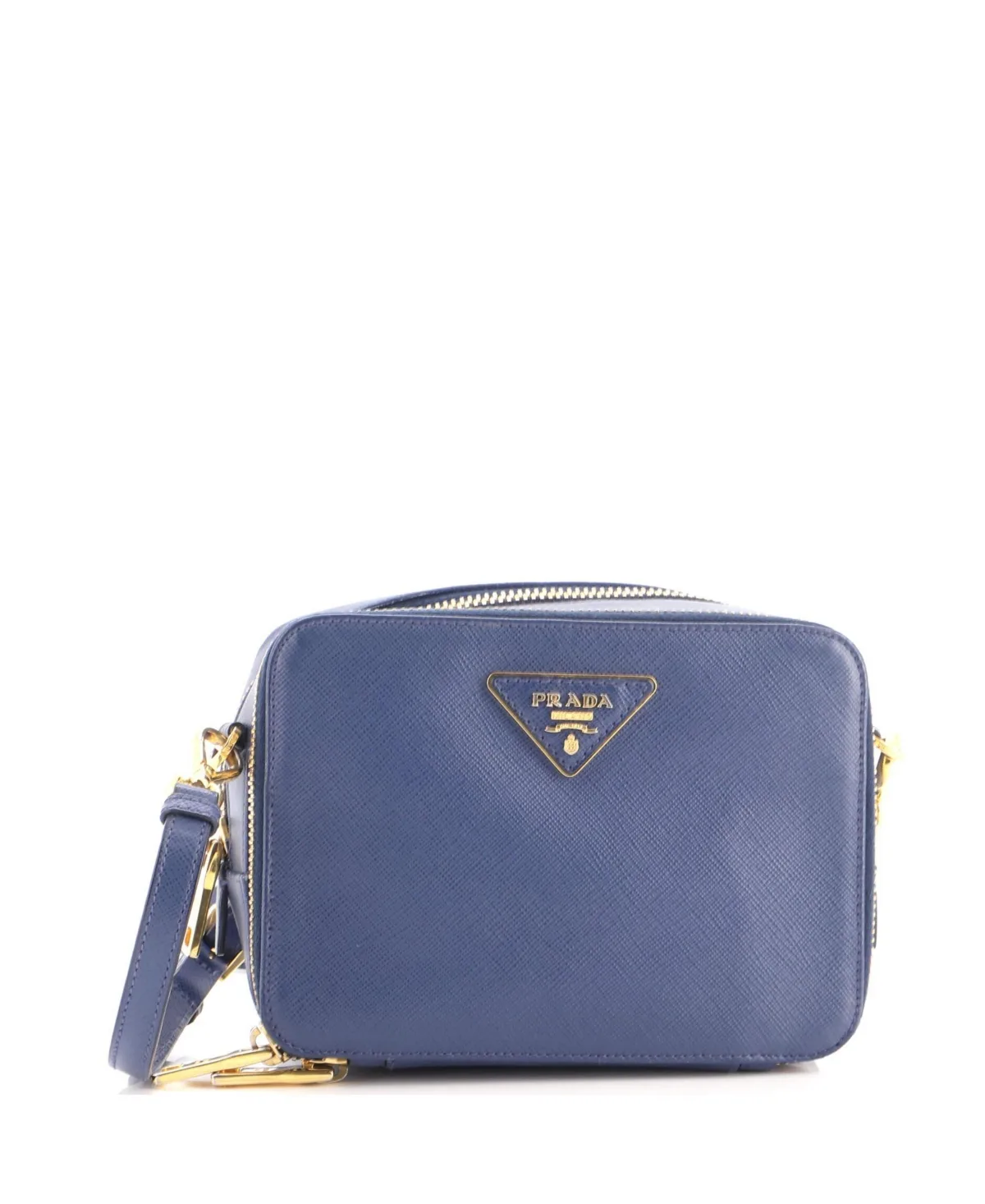 Pre-Owned Prada Small Double Zip Crossbody Bag Saffiano Leather by Prada