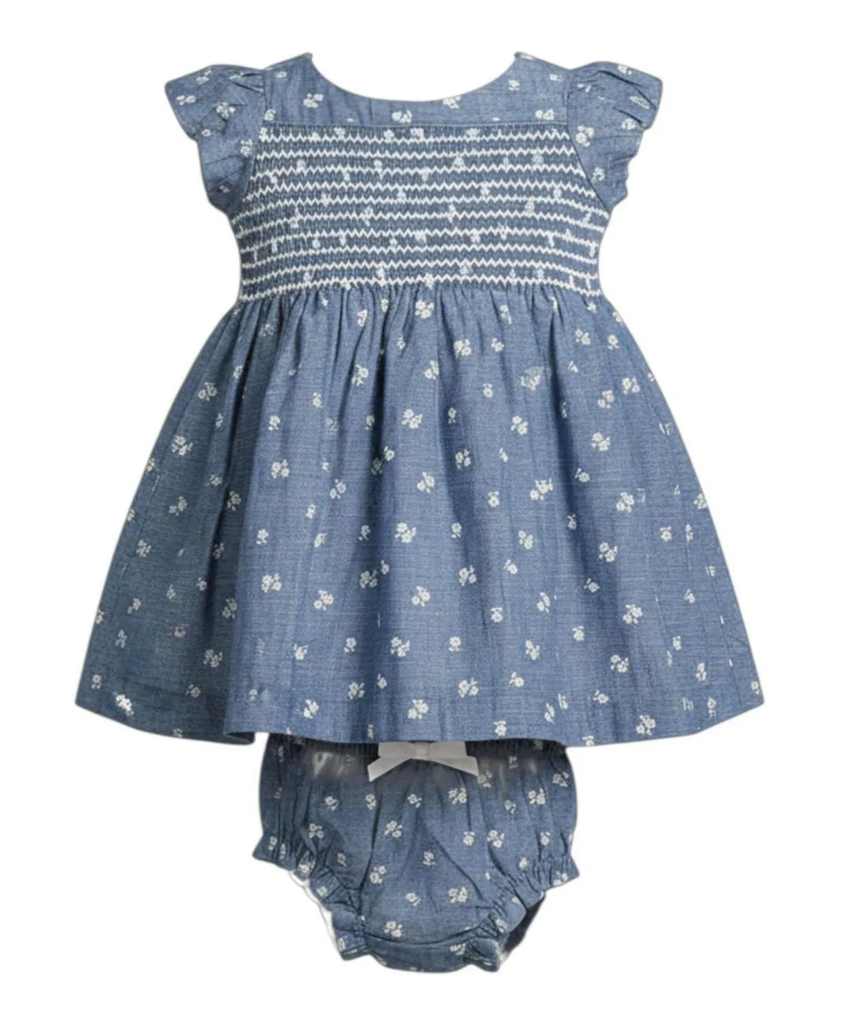 Smocked Puff-Sleeve Dress and Diaper Cover, 2-Piece Set by Hope & Henry