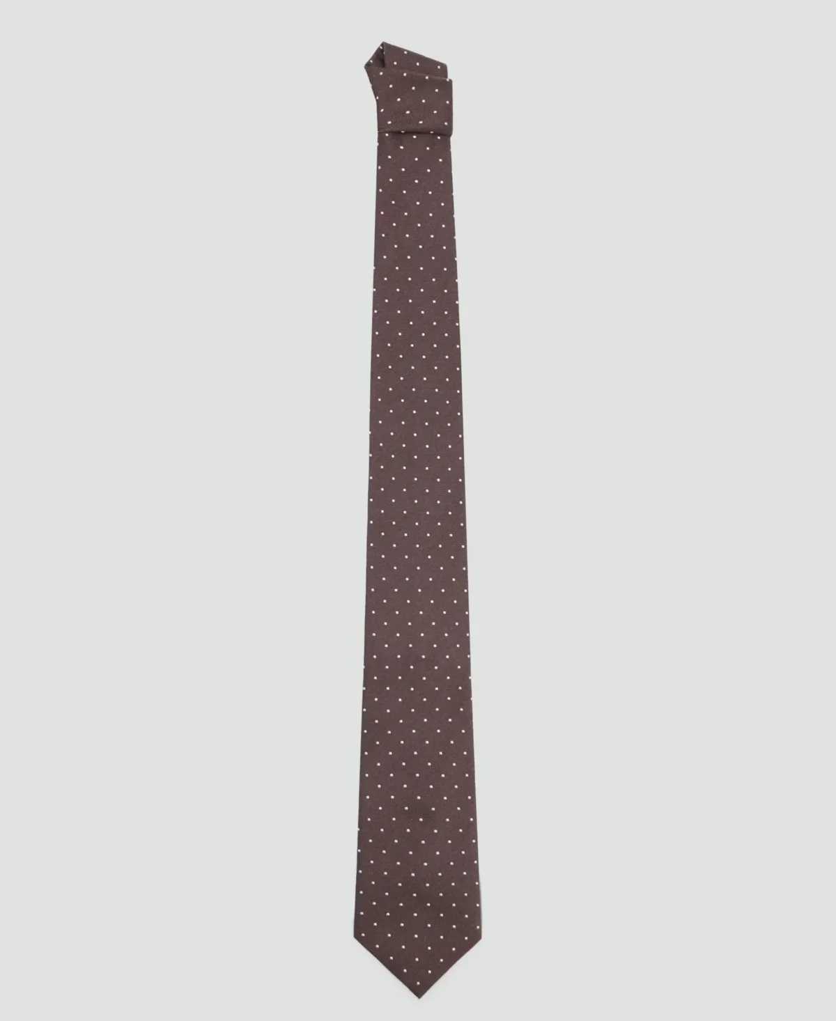 Polka-Dot Silk/Cotton-Blend Tie by Mango
