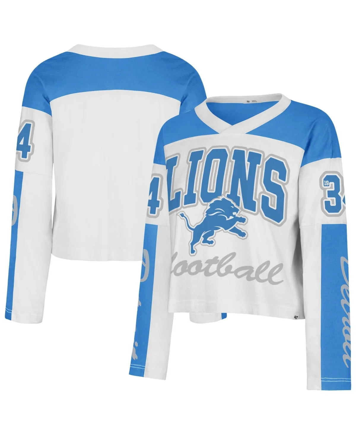 Detroit Lions Exclamation Metro V-Neck Long-Sleeve T-Shirt by 47 Brand