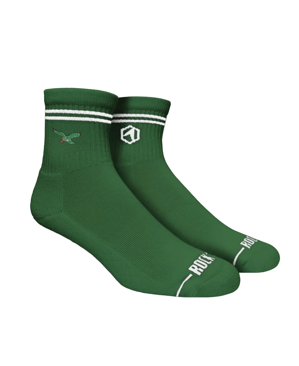 Philadelphia Eagles Stripe Quarter Socks by Rock Em Socks