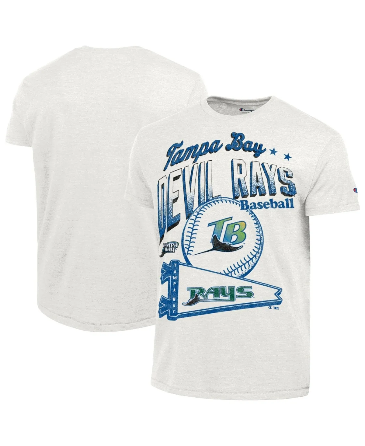 Tampa Bay Rays Distressed Graphic T-Shirt by Champion
