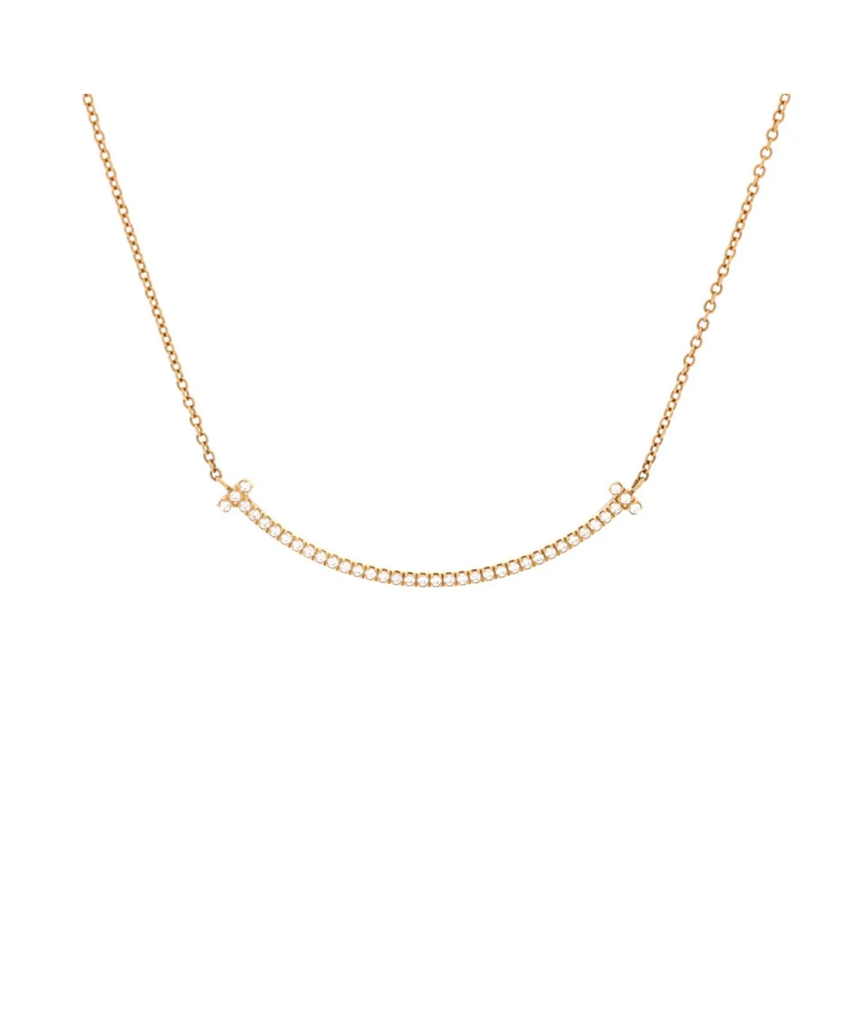 Pre-Owned Tiffany and Co T Smile Pendant Necklace
