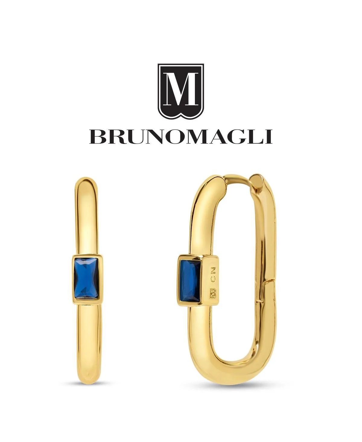 Crystal Gold-Tone Hoop Earrings by Bruno Magli