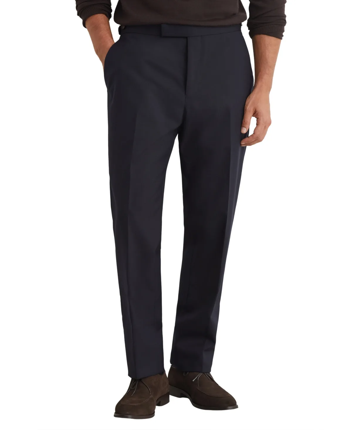 Bold Wool Classic-Fit Side-Adjuster Pants by Reiss