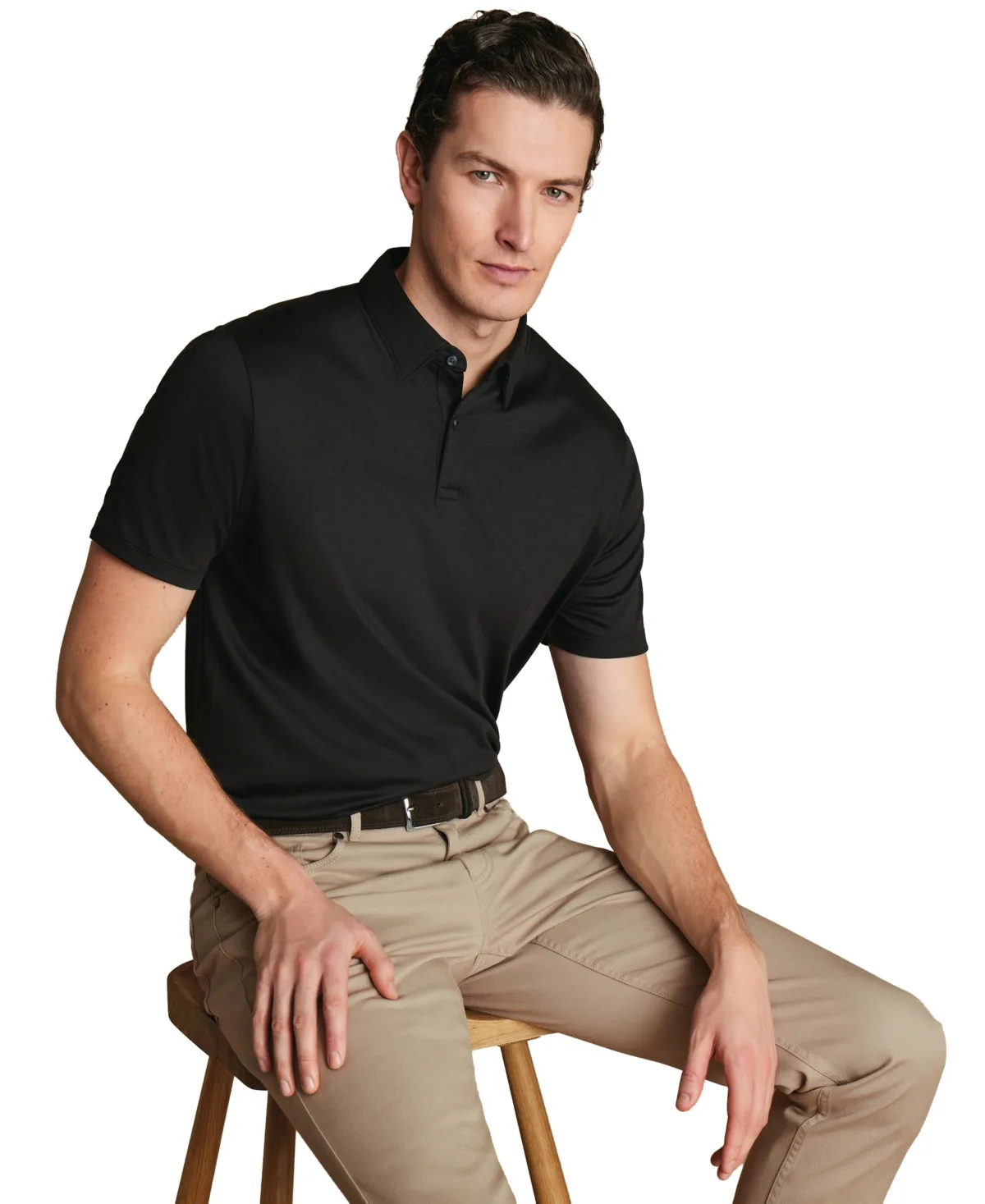 Short-Sleeve Regular-Fit Polo Shirt by Charles Tyrwhitt