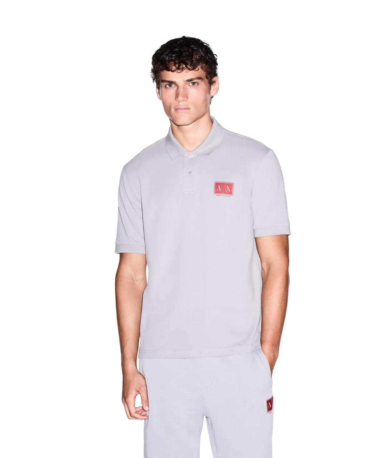 A - x Armani Exchange Logo Short-Sleeve Polo Shirt by Armani