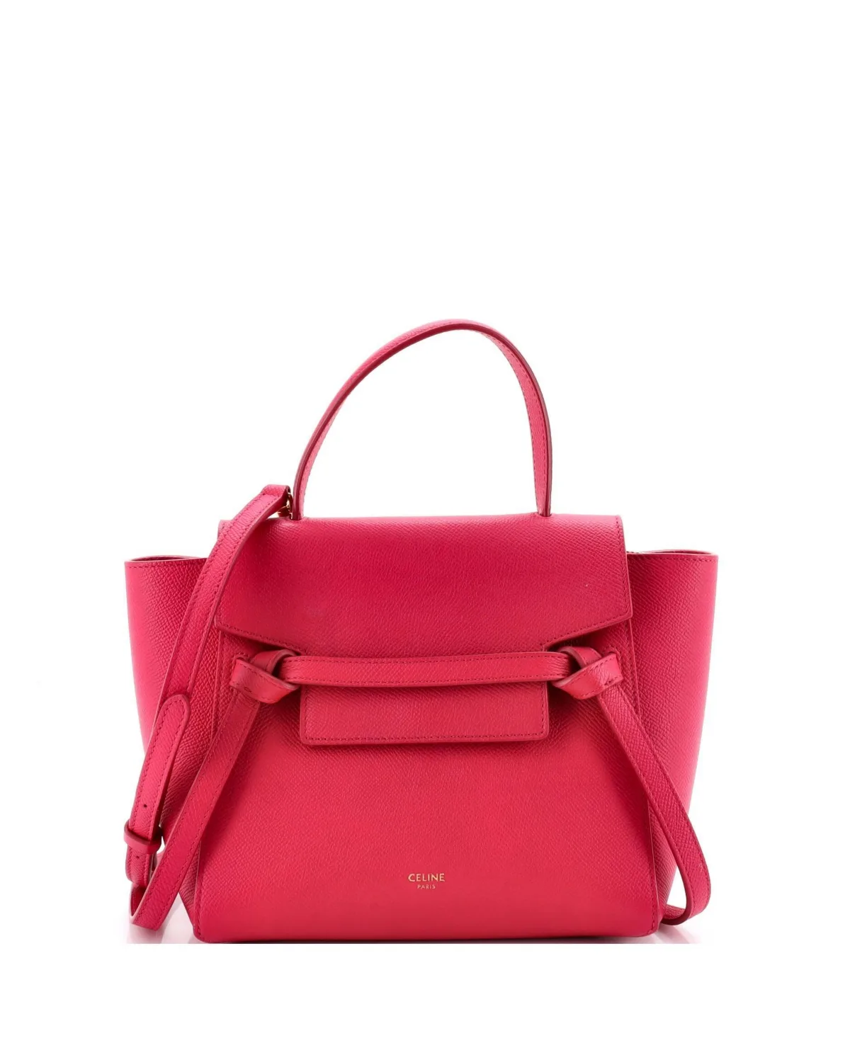 Pre-Owned Celine Nano Belt Bag Textured Leather by Celine