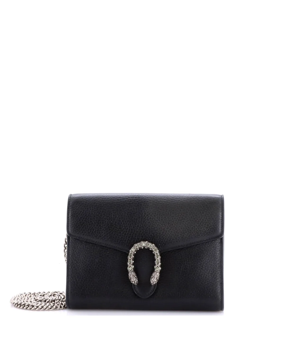 Pre-Owned Gucci Small Dionysus Chain Wallet Leather with Embellished Detail