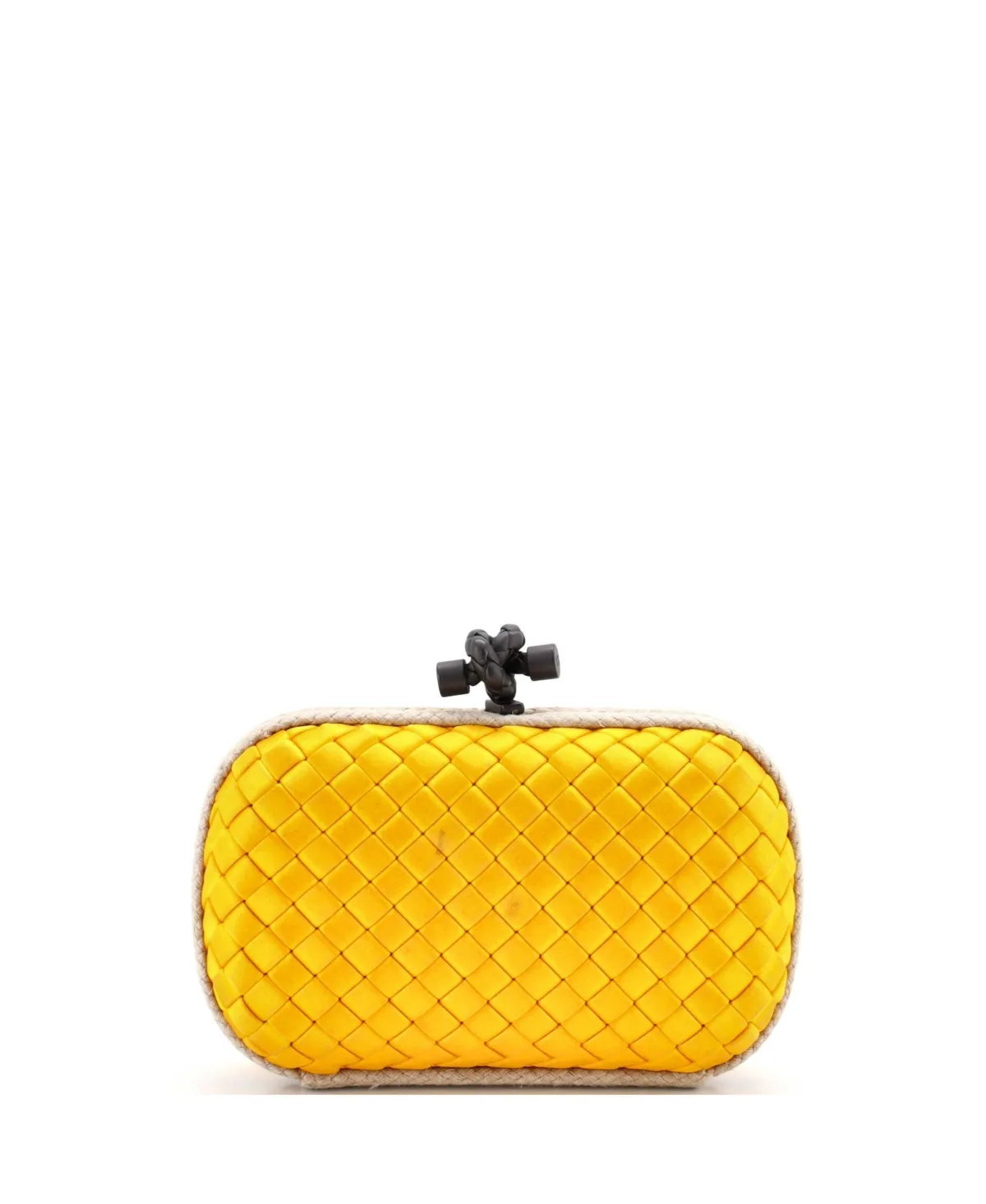 Pre-Owned Bottega Veneta Small Box Knot Clutch Intrecciato Satin by Bottega Veneta