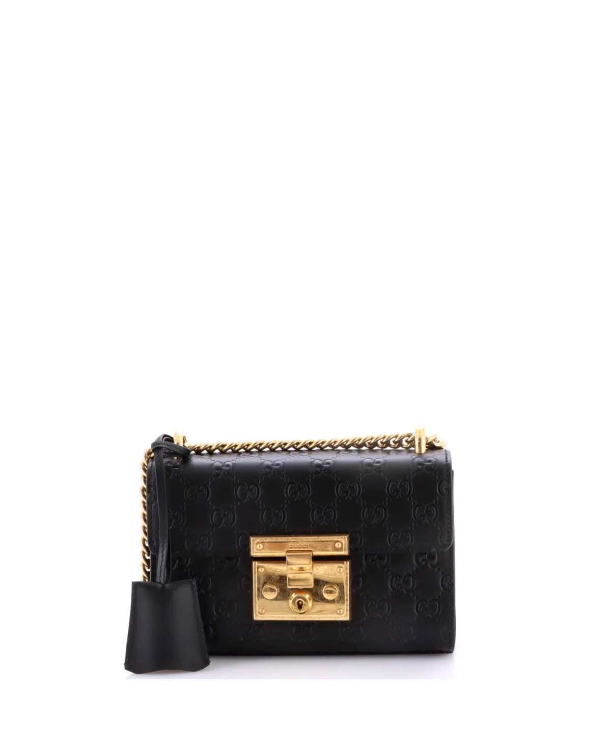 Pre-Owned Gucci Small Padlock Shoulder Bag Guccissima Leather