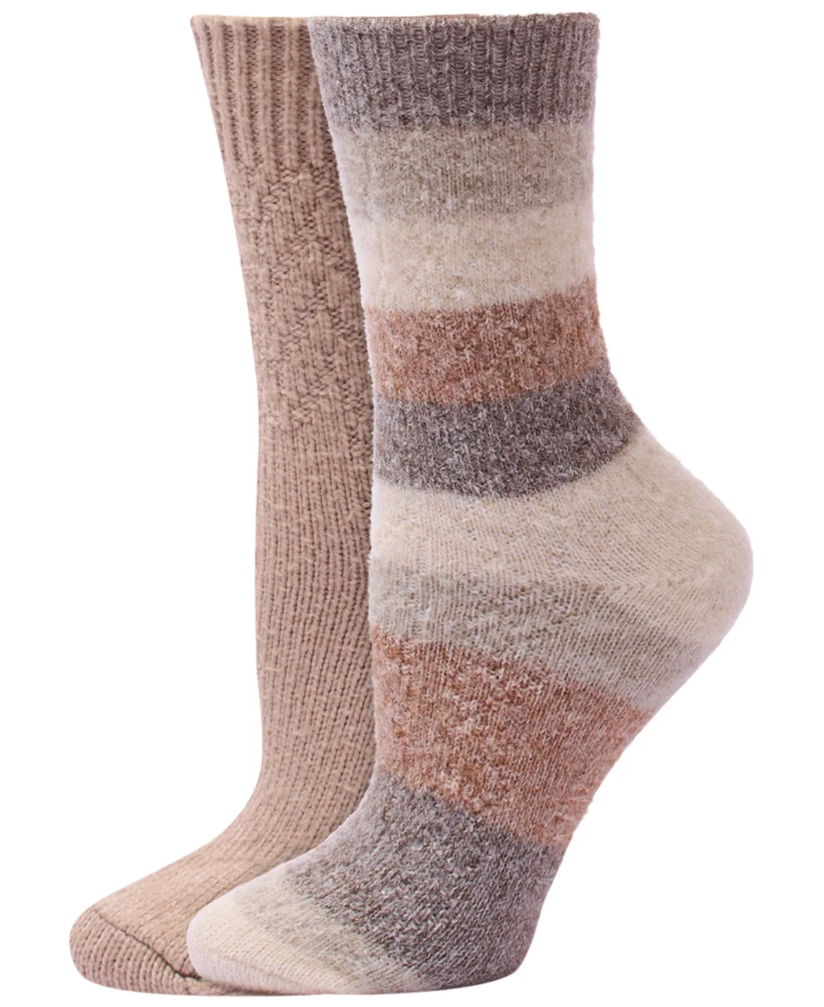 Mixed Cable Boot Sock Crew Socks, 2-Pack by HUE