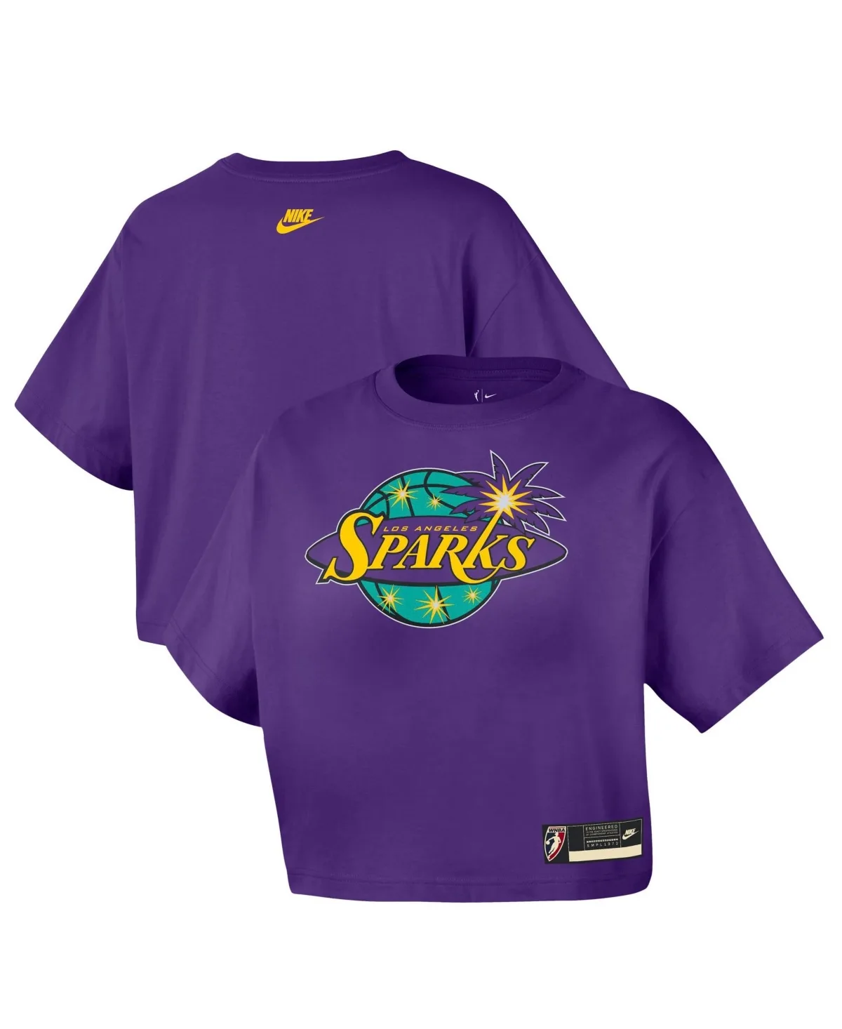 Los Angeles Sparks Throwback Cropped Court Origins T-Shirt by Nike
