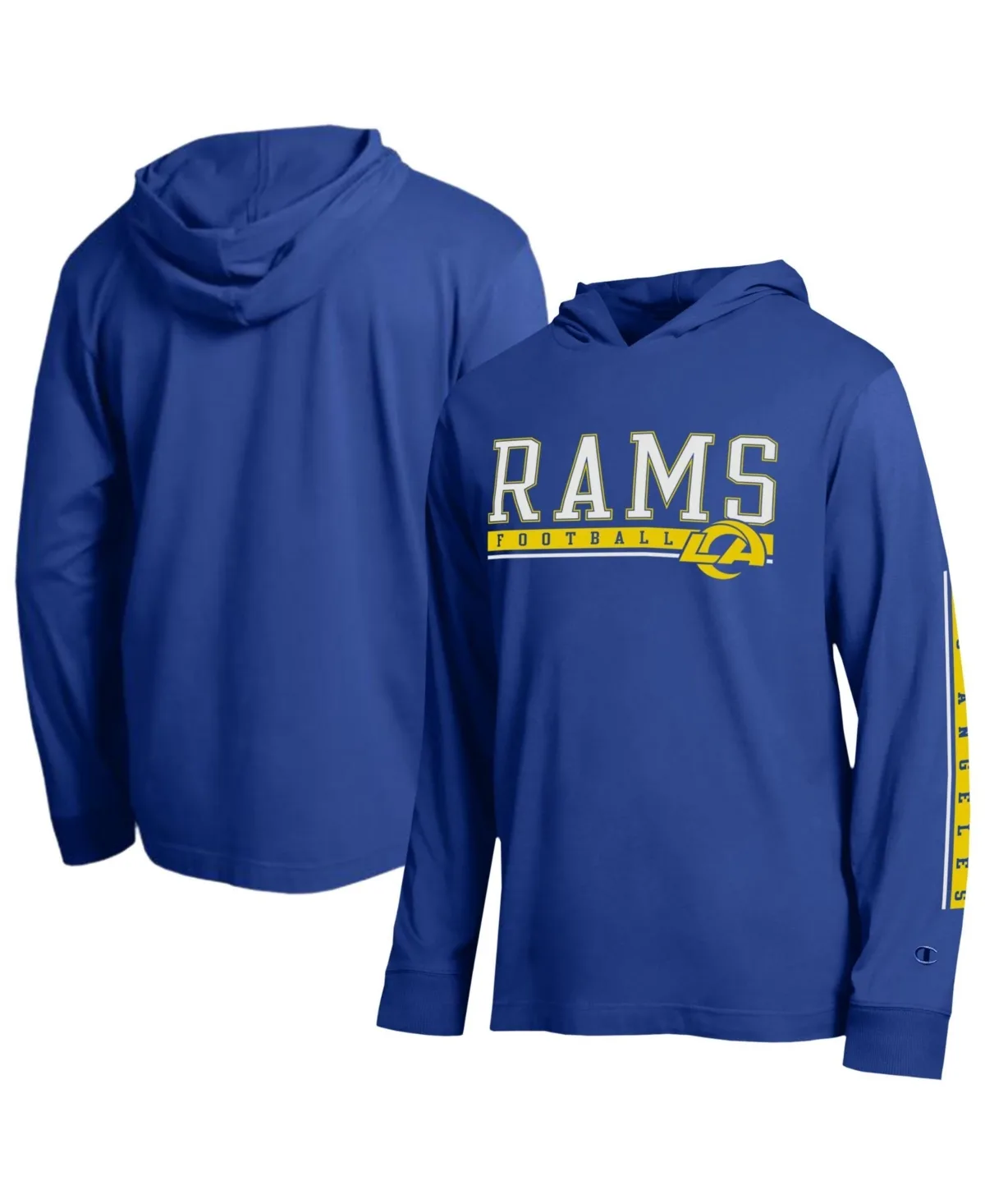 Los Angeles Rams All Star Hooded Long-Sleeve Screen-Print T-Shirt by Champion