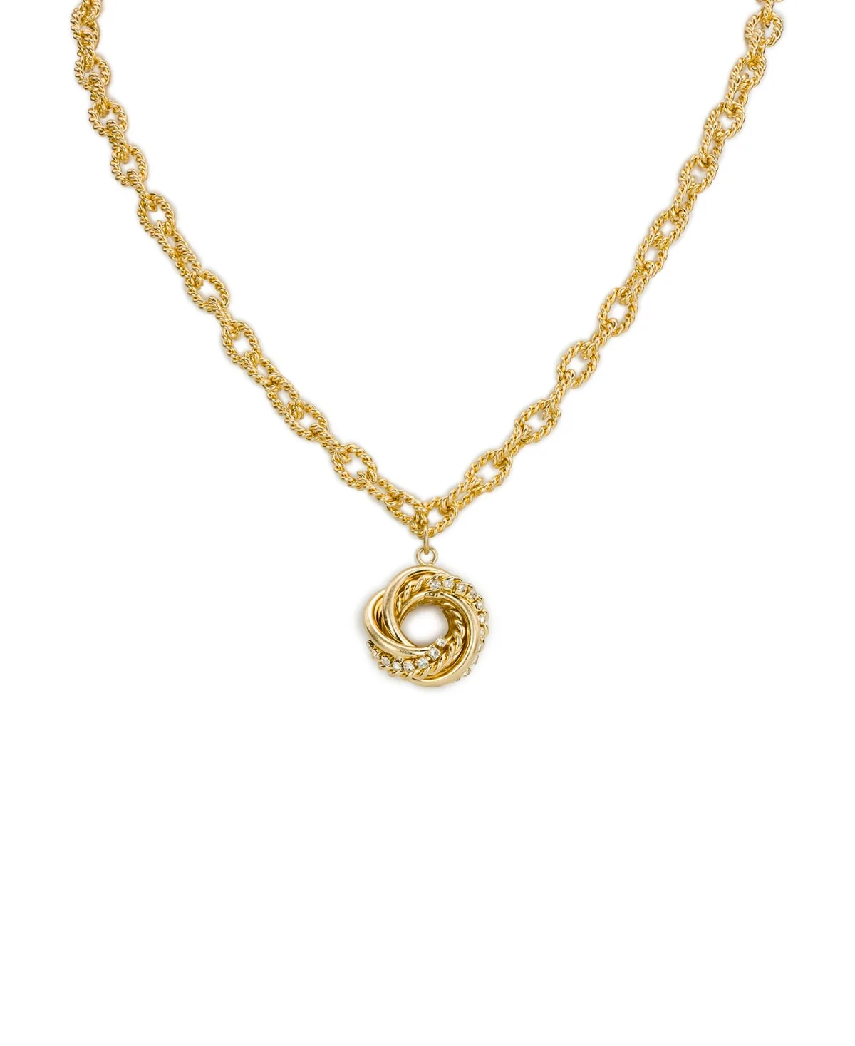 Gold-Plated Rope Knot Y Necklace by Patricia Nash